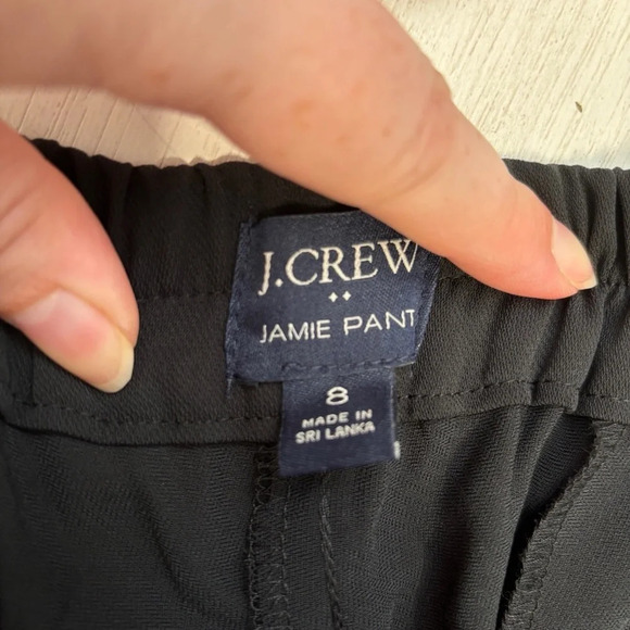 J crew Jamie pant trouser 8 black Cropped pull on slack - Picture 3 of 9